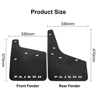 For Mitsubishi Pajero 2004-2021 4Pcs / Set Car Auto Soft Plastic Splash Flaps Fender Guard thumbnail