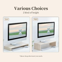 Natural Wood Monitor Stand - Holds Computer Screen thumbnail