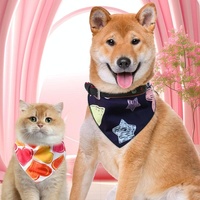 Cute Pet Triangle Towel Bib Cartoon Cats And Dogs Drool Towel Scarf - 09 thumbnail