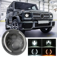 7 Inch H4 / H13 Dc 9V - 30V 3000Lm 3000K - 6000K 25W Car Round Shape Led Headlight Lamps For Jeep Wrangler With Angel Eye White Light thumbnail