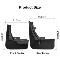 For Peugeot 2008 2020-2023 4Pcs / Set Car Auto Soft Plastic Splash Flaps Fender Guard thumbnail