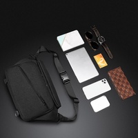 Waterproof Men Messenger Bag With Usb Charging Port Multifunctional Design - Dark Blue thumbnail