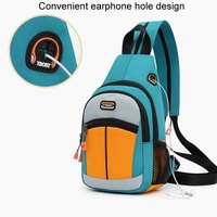 Outdoor Crossbody Bag Earphone Hole - Green thumbnail