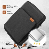 13 Inch Vertical Laptop Bag - Handheld Shoulder Crossbody - Light Gray thumbnail