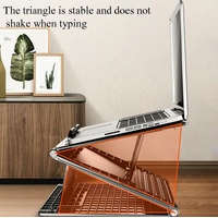 Portable Laptop Stand - Adjustable Height Foldable Heat Dissipation - Elegant Black thumbnail