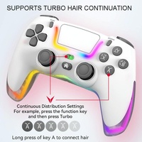 Wireless Bluetooth Grip for Ps4 with Dazzling Colour Light - Black thumbnail