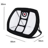 Foldable Square Golf Net for Indoor Practice - Red thumbnail