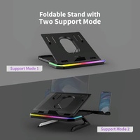 Adjustable Laptop Stand with 9 Levels of Lighting - Black thumbnail