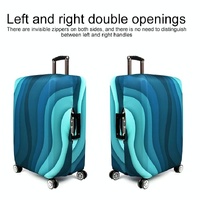 18-21 Inch Travel Suitcase Dust Covers - Elastic & Abrasion-resistant - Green Ripple thumbnail