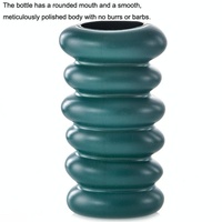 Imitation Glaze Porcelain Spiral Vase for Wet & Dry Flower Arrangements - Dark Green thumbnail