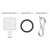 Portable Magnetic Selfie Light for Live Streaming and Skin Beauty - Black thumbnail