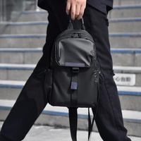 Lightweight Waterproof Men Chest Bag Cycling Shoulder Bag - Black thumbnail