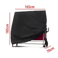 Waterproof Outdoor Table Tennis Cover - 165x70x185cm - Black / Silver thumbnail