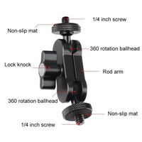 360 Pivot Magic Arm With Ball Head Bracket - Black thumbnail