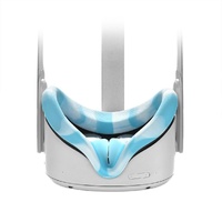 Silicone Vr Eye Cover for Oculus Quest 2 - Anti-sweat - White Blue thumbnail