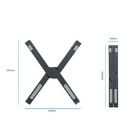 Foldable Non-slip Laptop Stand - Plastic Silicone - Black thumbnail