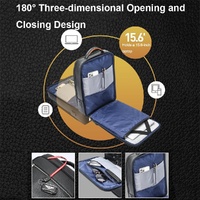 Multifunctional Anti-theft Laptop Business Backpack with Usb Charging Hole Black thumbnail