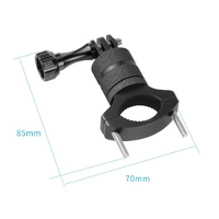 Action Camera Bicycle Mounting Bracket - Aluminum Alloy Clip - Black thumbnail