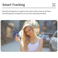 Desktop Gimbal Stabilizer with Fill Light and Selfie Stick - Black thumbnail