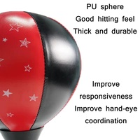 Desktop Boxing Speed Ball With Reaction Target - Red / Black thumbnail