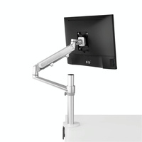 Adjustable Laptop Monitor Stand Mount - Aluminum Alloy - Black thumbnail