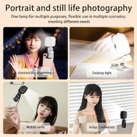 Usb Charging Led Beauty Fill Light for Mobile Phone Live Camera - Black thumbnail