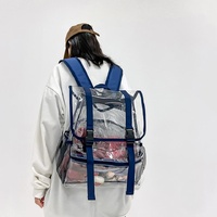 Waterproof Travel Backpack - Pvc Material - Grey thumbnail