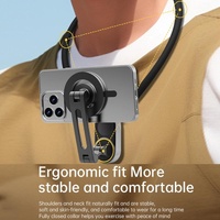 Versatile Magnetic Neck Holder for Phones and Action Cameras - Black thumbnail