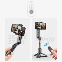 Handheld Stabilizer with Removable Fill Light and App - Black thumbnail