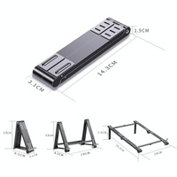 Portable Aluminum Notebook Stand - Compact Cooling Bracket - Grey thumbnail