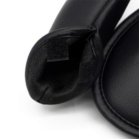 Versatile 12-piece Golf Club Cap Set in Black Pu Leather with Litchi Texture thumbnail