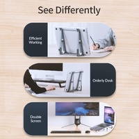 Vertical Laptop Storage Holder - Multi-functional Grey thumbnail