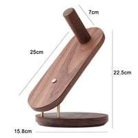Black Walnut Hair Dryer Storage Bracket - Solid Wood thumbnail