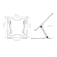 Foldable Laptop Stand - Hollow Design Heat-dissipating Flat Desktop - Deep Space Gray thumbnail