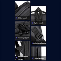 Waterproof Expandable Laptop Backpack with Usb Port - Black thumbnail