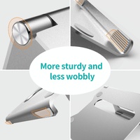 Foldable Laptop Stand - Aluminum Alloy Silver thumbnail