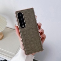 Star Series Nano Electroplating Pu Case for Samsung Galaxy z Fold 4 - Elephant Grey thumbnail