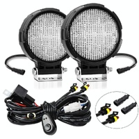 14W 9 - 30V Floodlight Mixed Luminous 4 Inch Round Work Light With Wire Set thumbnail