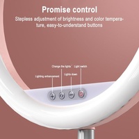11 Inch Beauty Selfie Light With Desktop Bracket For Live Broadcast And Floor Use - Black thumbnail