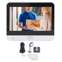 1080P Wifi Smart Cat Eye Video Doorbell With 4.3 Colour Screen And Hidden Graffiti Design - Black thumbnail