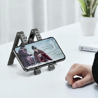 Foldable Metal Laptop Stand for Cooling and Ergonomic - Gray thumbnail