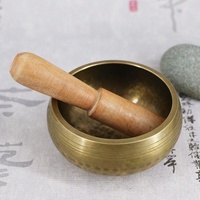 8.5cm Copper Buddha Sound Bowl Set with Mat Stick & Bag thumbnail