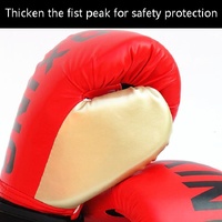 Adult Boxing Training Gloves For Sanda Fighting - Letter Pattern - Red thumbnail