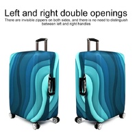 Protective Elastic Luggage Covers - 25-28 Inch - Resistant to Abrasion and Dust - Green Ripple thumbnail