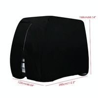 Waterproof Golf Cart Scooter Cover - 285x122x168cm - Black thumbnail