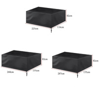 Water-repellent Billiard Table Cover - 287x155x82cm - Black thumbnail