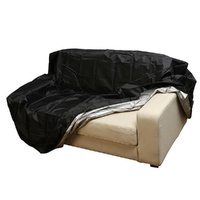 Waterproof Dustproof Sofa Recliner Cover - 190x66x89 / 69cm - Black thumbnail