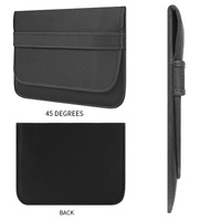 Horizontal Flap Clutch Bag with Neoprene Laptop Lining - Black - 15 Inch thumbnail