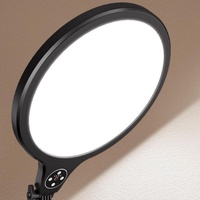 Large Desktop Beauty Fill Light Bracket for Live Broadcast and Photography - 14.2 Inch & 36cm - Black thumbnail