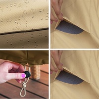 Waterproof Bbq Cover with Sundry Bag - 190x71x117cm Beige thumbnail
